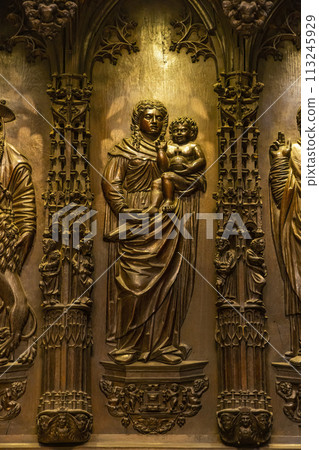 interior of the cathedral of Sainte-Marie in Auch, Gers department, Occitanie, France 113245929