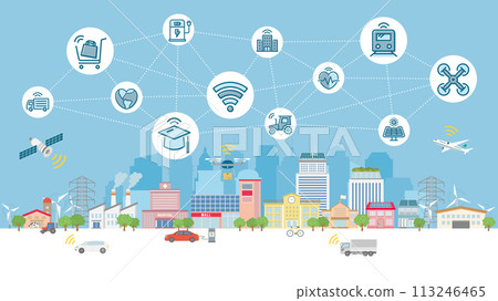 Smart City: Cityscapes utilizing technology (Full HD 16:9 size) Smart City: Cityscapes utilizing technology (Full HD 16:9 size) 113246465