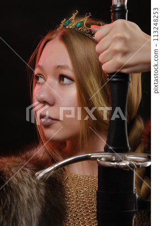 young viking woman 113248253