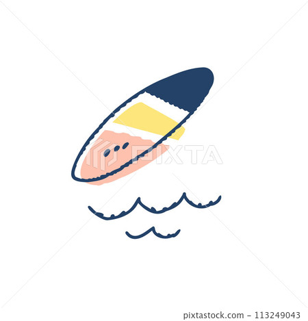 Sea and surfboard 113249043