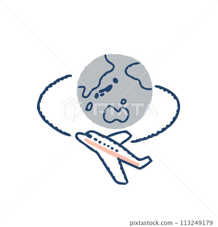 Earth and plane 113249179