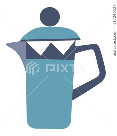 Pitcher or jug with geometric ornaments and handle Pitcher or jug with geometric ornaments and handle 113249529