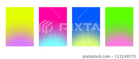 abstract colorful halftone background set. Vector illustration abstract colorful halftone background set. Vector illustration 113249573