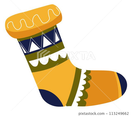 Traditional sock for presents and gifts on xmas Traditional sock for presents and gifts on xmas 113249662