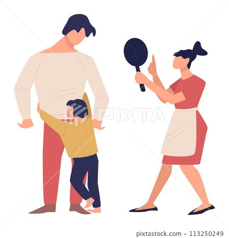 Family violence and problems at home angry wife 113250249