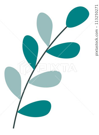 Leaves on branch, twig with foliage natural decor Leaves on branch, twig with foliage natural decor 113250271