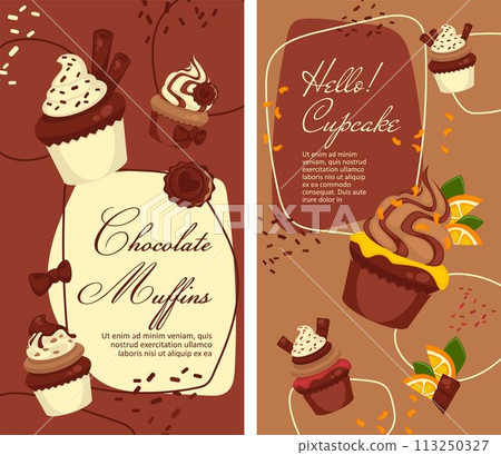 Bakery and pastry shop, order desserts and muffins 113250327