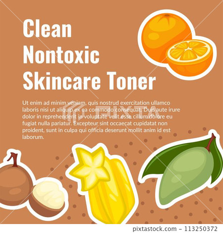Clean nontoxic skincare toner, fruity ingredient Clean nontoxic skincare toner, fruity ingredient 113250372