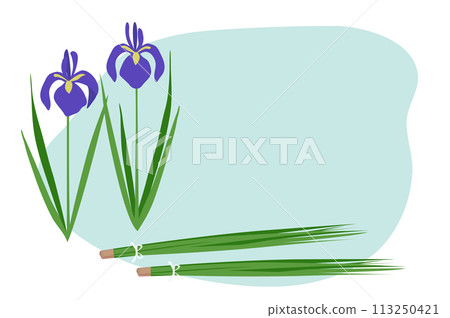 Illustration of a medicinal bath, iris bath 113250421