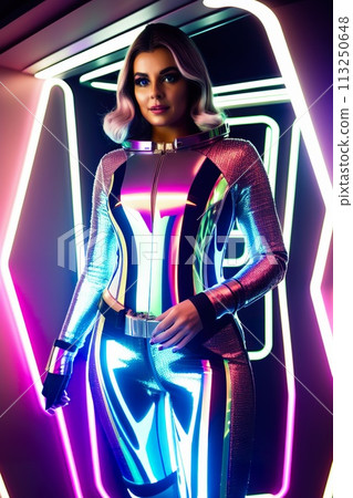 Portrait of a women astronauts 113250648