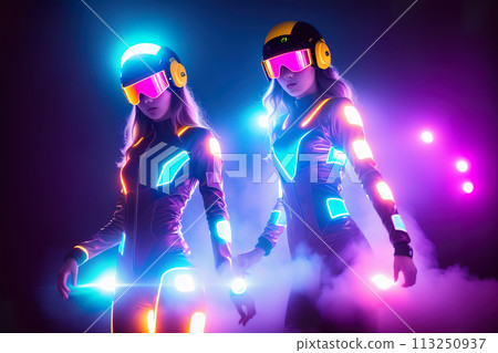 Portrait of a women astronauts 113250937