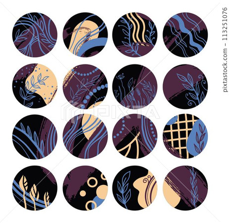 Highlights for stories in social medias, icons Highlights for stories in social medias, icons 113251076