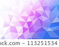 Geometric pattern, polygon pattern, blue and purple gradation 113251534