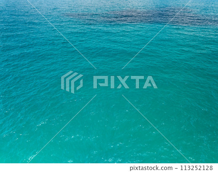 Top view tropical sea beach seascape,Waves texture background,Summer sea waves nature background 113252128