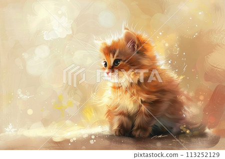A mesmerizing portrait of a kitten 113252129