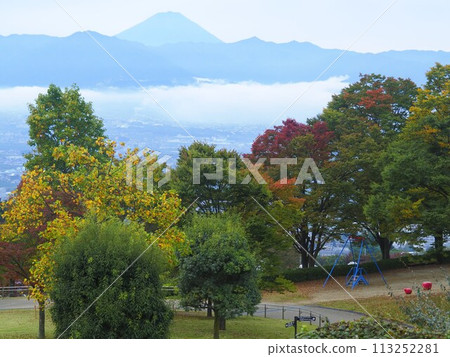 笛吹川水果公園的秋天色彩斑斕 113252281