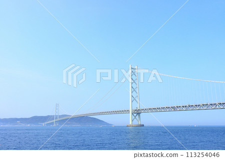 Scenery of Akashi Kaikyo Bridge, Kobe City, Hyogo Prefecture Scenery of Akashi Kaikyo Bridge, Kobe City, Hyogo Prefecture 113254046