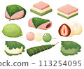 Spring Japanese sweets set 113254095