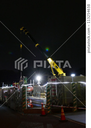 Night construction site 113254638