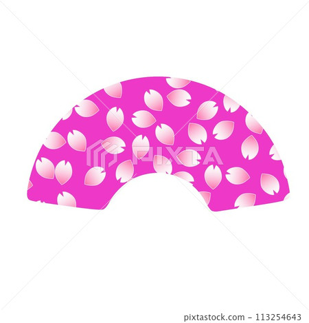 Fan-shaped motif illustration Fan-shaped motif illustration 113254643
