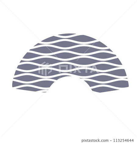 Fan-shaped motif illustration Fan-shaped motif illustration 113254644