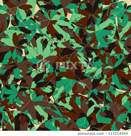 Fashion leaves seamless pattern. Leaf pattern Seamless Elegant abstract background.  113254944
