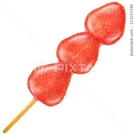 Illustration of strawberry candy stall Illustration of strawberry candy stall 113255348