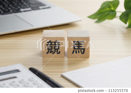 A building block with the word "horse racing" written on it 113255578