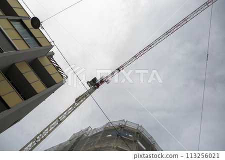 A crane at a construction site in Vienna 113256021