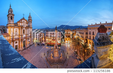 Palermo, Italy Overlooking Piazza San Domenico Palermo, Italy Overlooking Piazza San Domenico 113256186