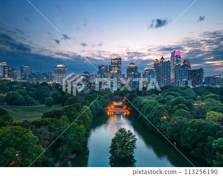 Atlanta, Georgia, USA overlooking Piedmont Park Atlanta, Georgia, USA overlooking Piedmont Park 113256190
