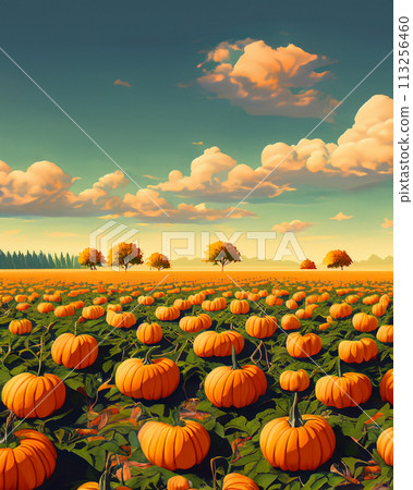 南瓜田的插圖 113256460