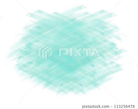 Abstract watercolor turquoise background. Color splashing, sea texture. Hand drawn illustration on white. Simulated water, ocean, stormy sky, dark blue. For poster, banner, print, fabric 113256478