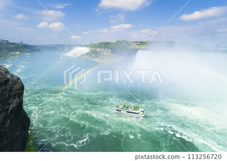 尼加拉瀑布和有彩虹的尼加拉河 / 尼加拉瀑布 113256720