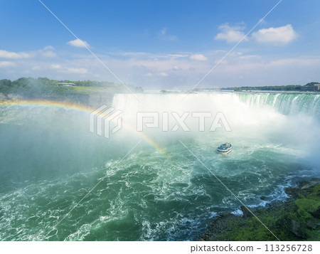 Niagara Falls with rainbow (Canadian Falls) / Niagara Falls Niagara Falls with rainbow (Canadian Falls) / Niagara Falls 113256728