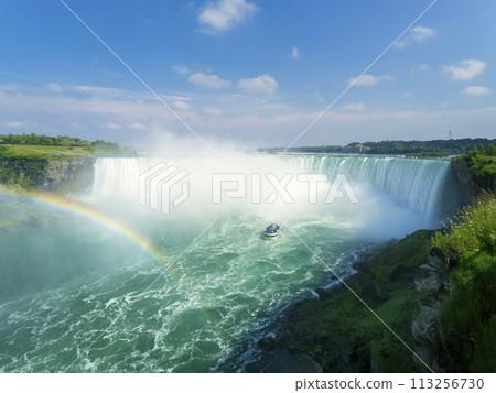 Niagara Falls with rainbow (Canadian Falls) / Niagara Falls Niagara Falls with rainbow (Canadian Falls) / Niagara Falls 113256730