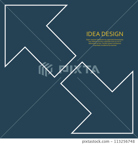 Vector arrow. Two abstract symbol 113256748