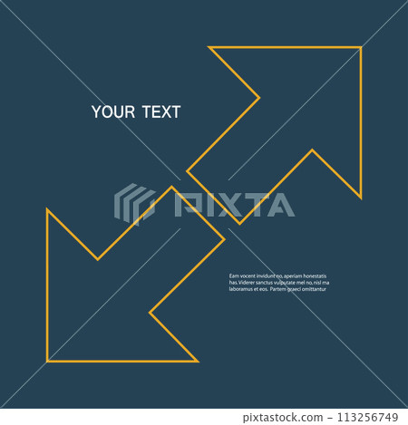 Vector arrow. Two abstract symbol 113256749