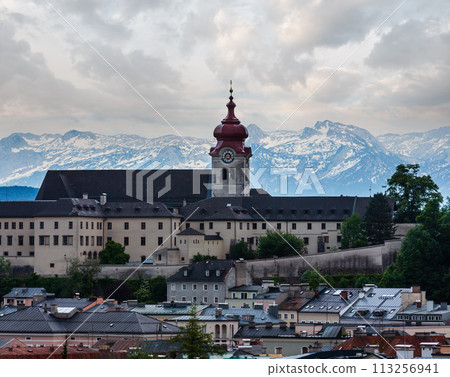Evening summer Salzburg Nonnberg Abbey 113256941