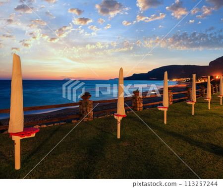 Sunset near sea beach 113257244
