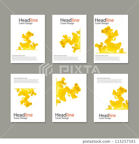 Template cover ink in water 113257381