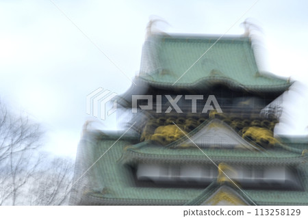Image of the Nankai Trough mega-earthquake (Osaka Castle Park castle tower) Image of the Nankai Trough mega-earthquake (Osaka Castle Park castle tower) 113258129