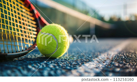 Tennis Court Close-Up 113258160
