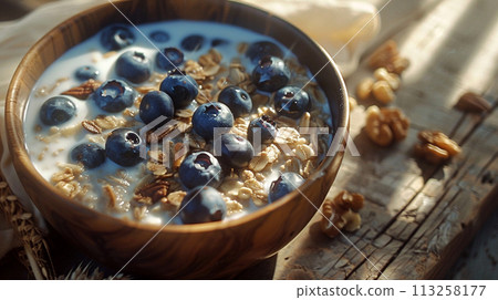 Healthy Blueberry Granola Breakfast Bowl Healthy Blueberry Granola Breakfast Bowl 113258177