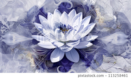 Serene Blue Lotus Digital Artwork Serene Blue Lotus Digital Artwork 113258461