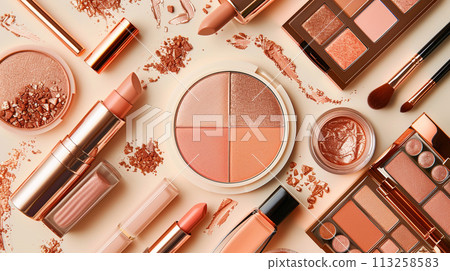 Elegant Array of Makeup Products 113258583