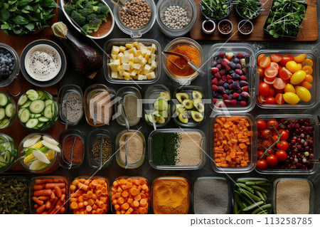 Plant-Based Meal Prep Assortment Plant-Based Meal Prep Assortment 113258785