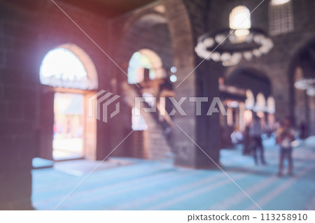Interior of mosque Interior of mosque 113258910
