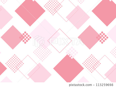 Square pattern pink 113259698