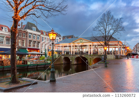 Christmas Leiden bridge Koornbrug Christmas Leiden bridge Koornbrug 113260072